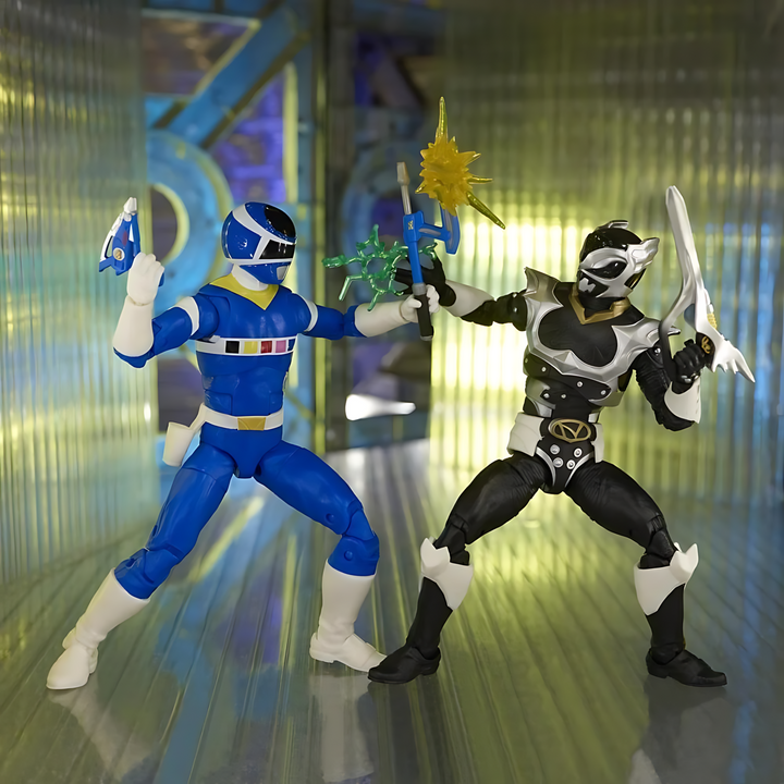 Hasbro Power Rangers Lightning Collection In Space Blue Ranger Vs. Silver Psycho Ranger 2-Pack Action Figures