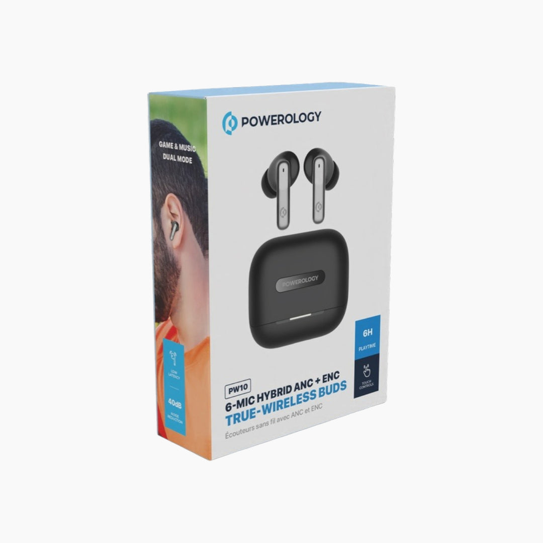 Powerology 6 Mic Hybrid True Wireless Buds