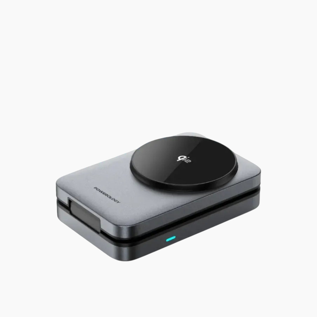Foldable 3-in-1 Qi2 wireless charger for iPhone, earbuds, and Apple Watch