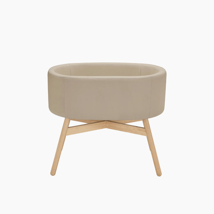 Babyletto x GATHRE Millet capsule bassinet with rounded rubberwood legs