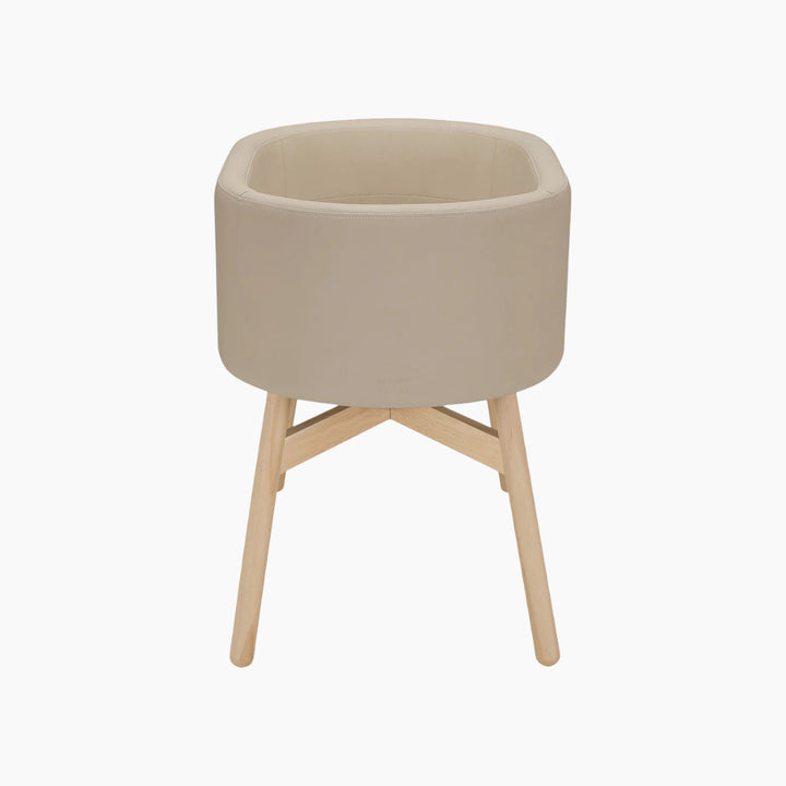 Babyletto x GATHRE Millet capsule bassinet with rounded rubberwood legs