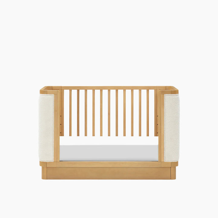 Babyletto Bondi Boucle 4-in-1 convertible crib with warm wood tone