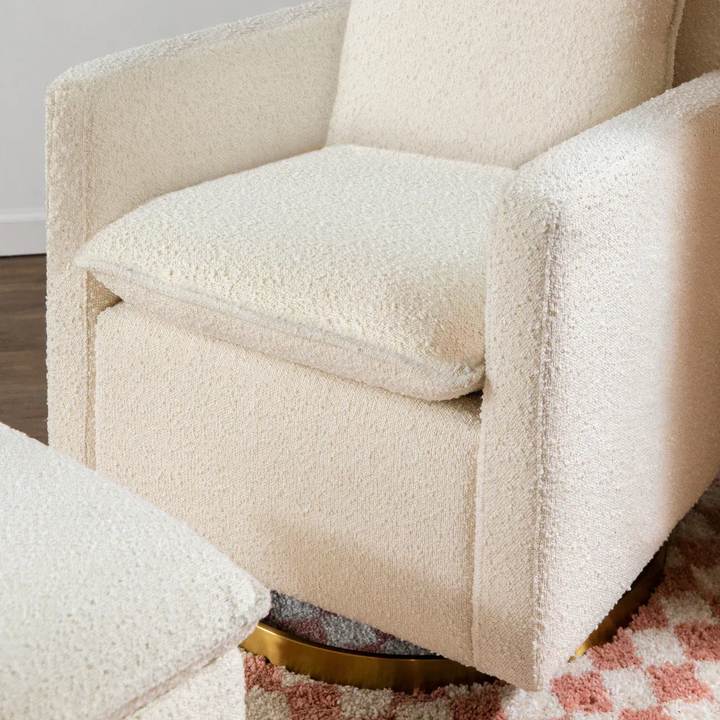 Babyletto Cali Pillowback Swivel Glider in Boucle