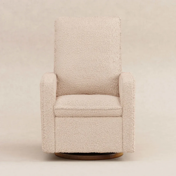 Babyletto Cali Pillowback Swivel Glider in shearling