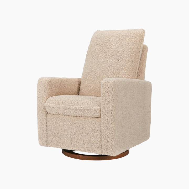 Babyletto Cali Pillowback Swivel Glider in shearling