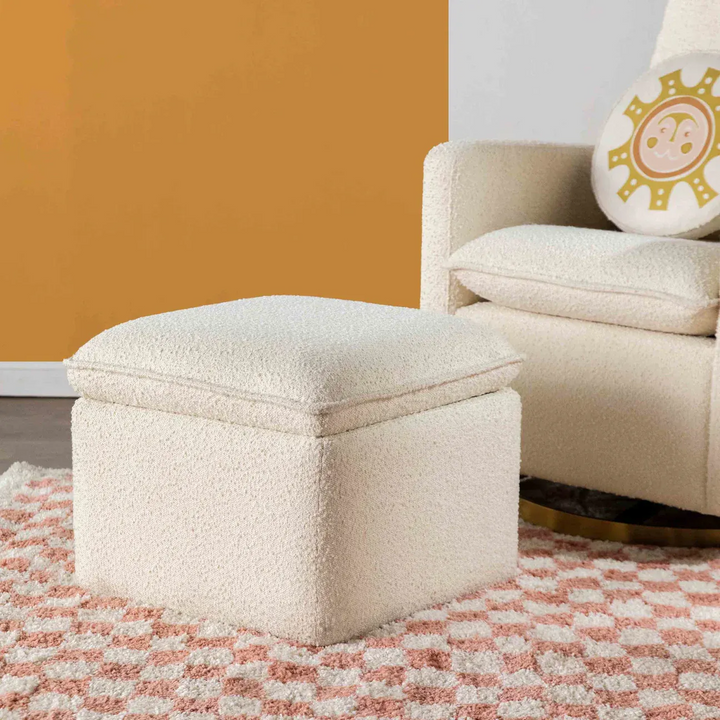 Babyletto Cali storage ottoman in boucle