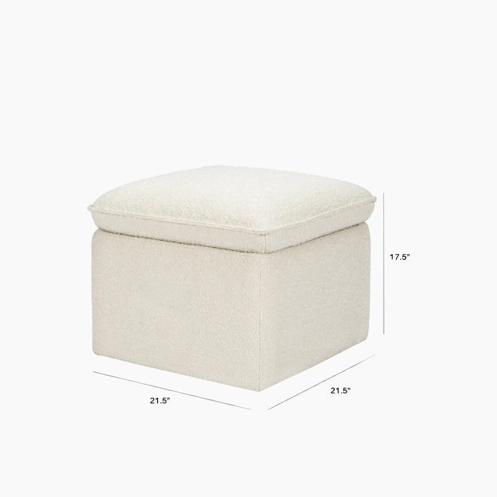 Babyletto Cali storage ottoman in boucle