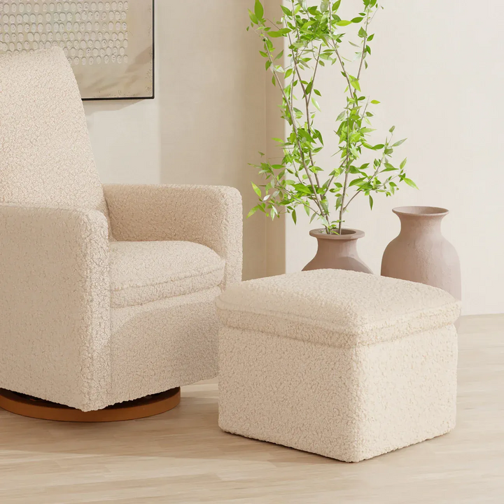 Babyletto Cali Storage Ottoman in shearling