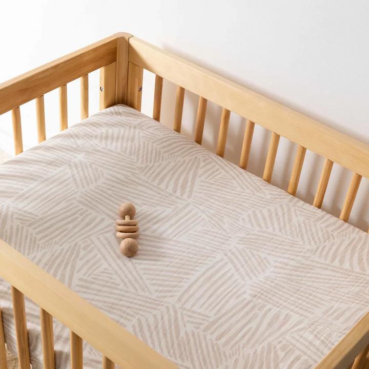 GOTS certified organic muslin cotton crib sheet