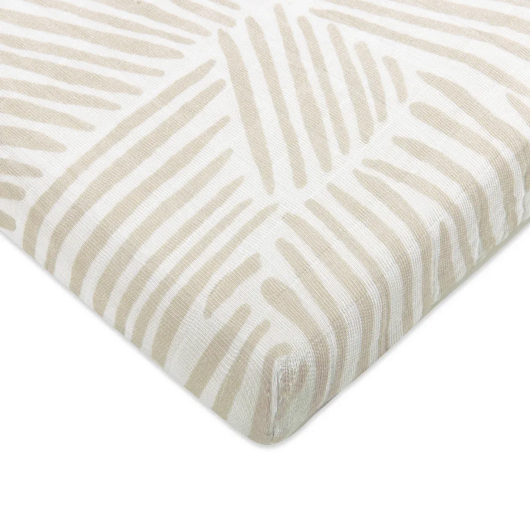 GOTS certified organic muslin cotton crib sheet