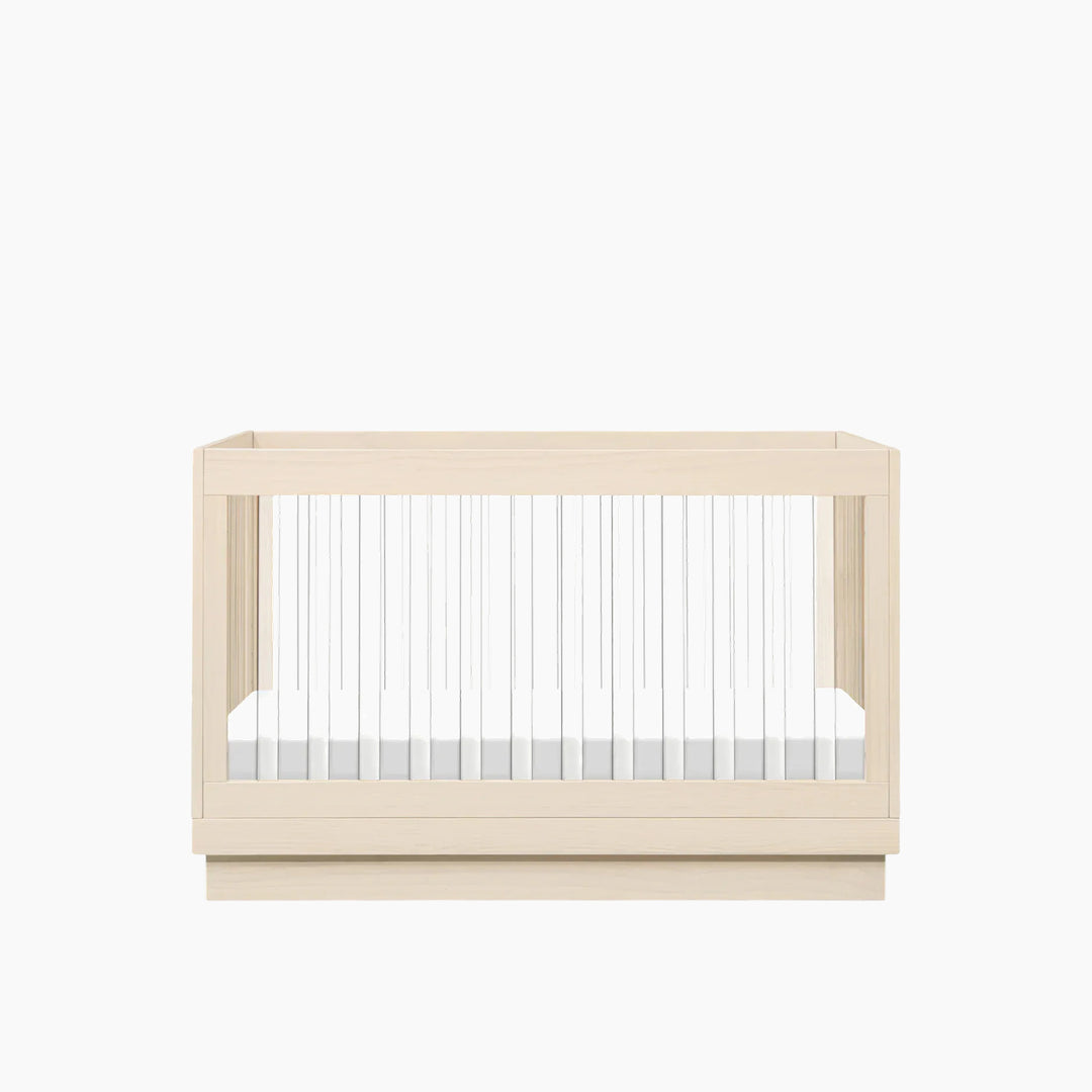 Babyletto Harlow Acrylic 3-in-1 convertible crib in washed natural finish