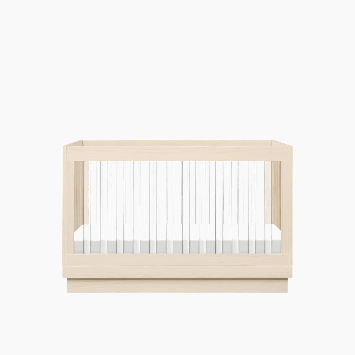 Babyletto Harlow Acrylic 3-in-1 convertible crib in washed natural finish