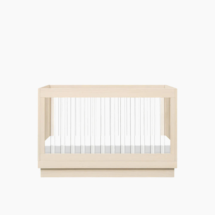 Babyletto Harlow Acrylic 3-in-1 convertible crib in washed natural finish