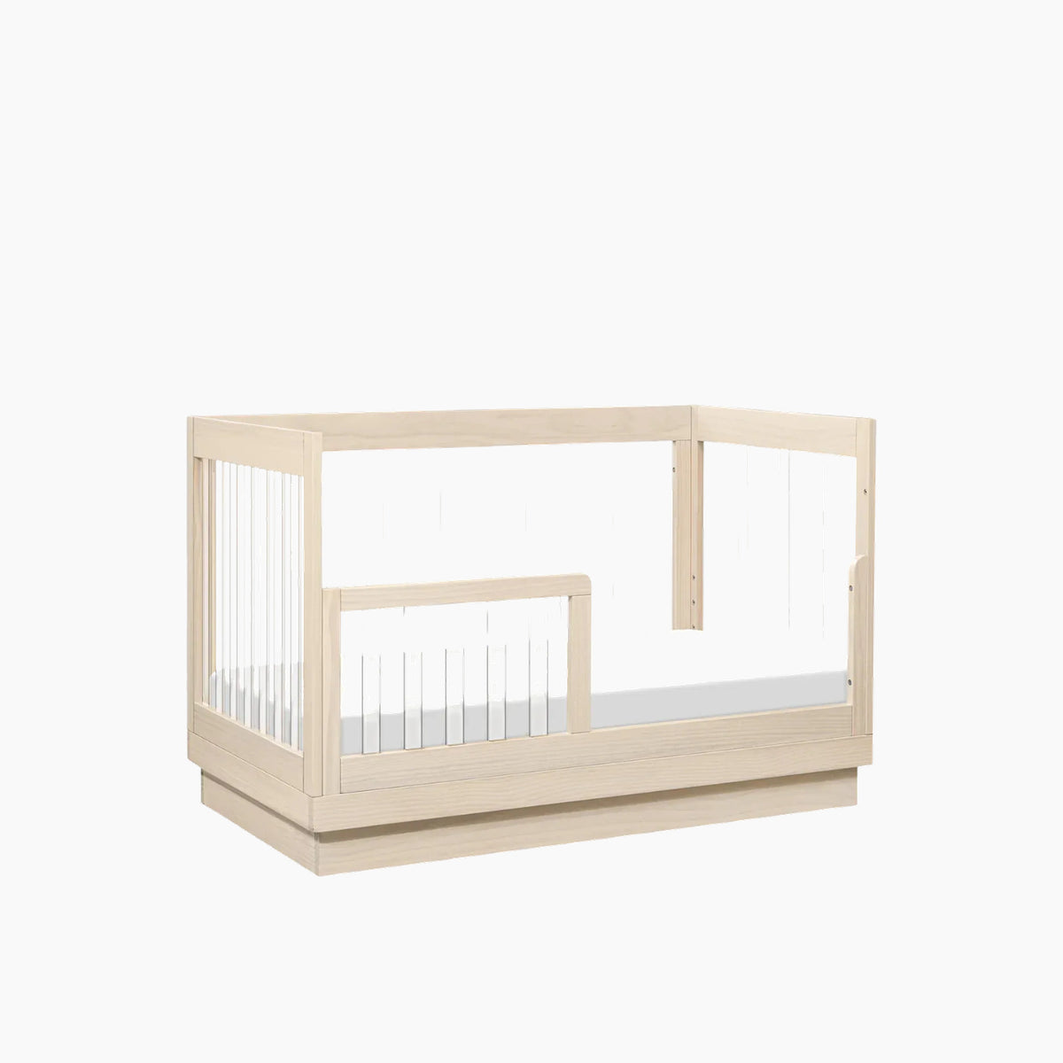 Babyletto Harlow acrylic 3-in-1 convertible crib in washed natural