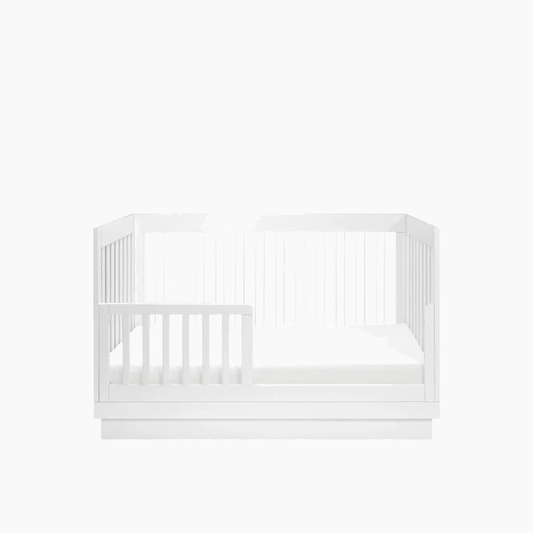 Babyletto Pre-Order Harlow Acrylic 3-in-1 Convertible Crib with Toddler Bed Conversion Kit - White