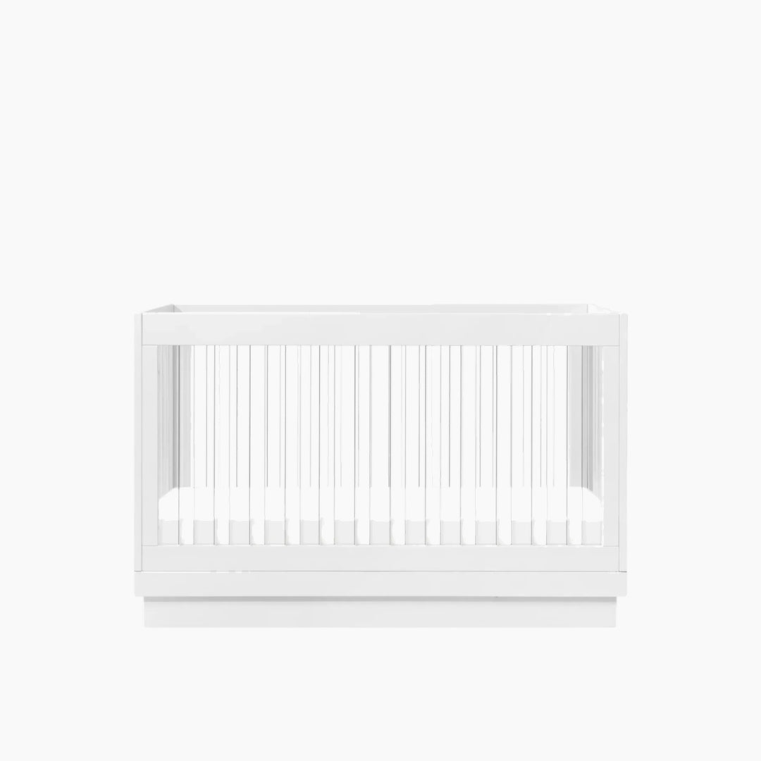 Babyletto Pre-Order Harlow Acrylic 3-in-1 Convertible Crib with Toddler Bed Conversion Kit - White