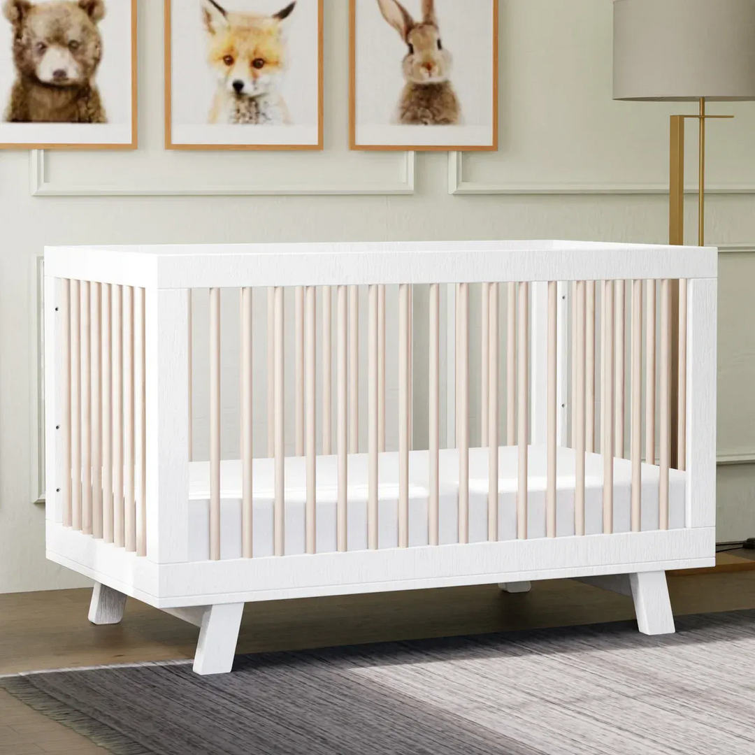 Babyletto Hudson 3-in-1 convertible crib in White/Washed Natural