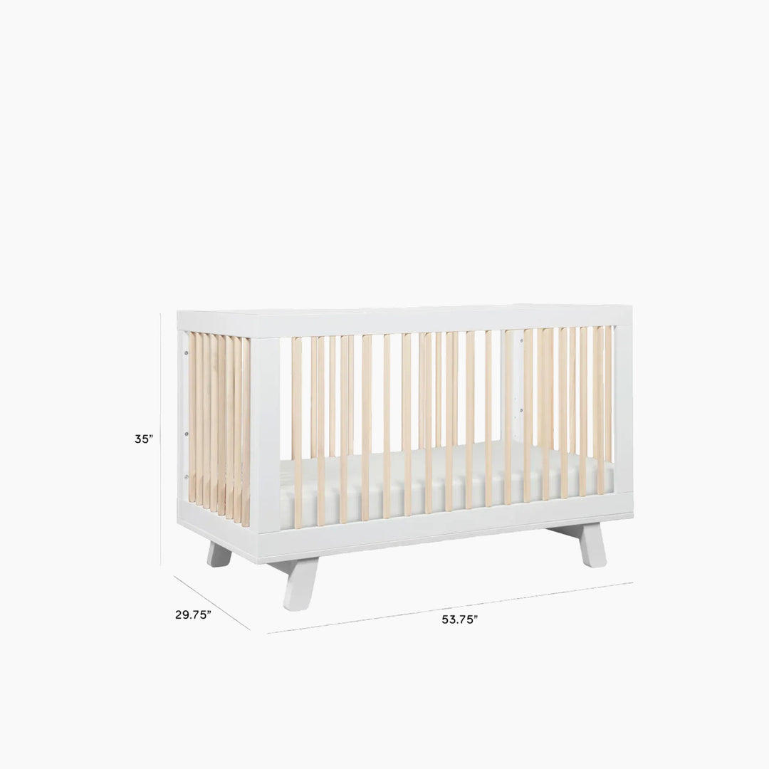 Babyletto Hudson 3-in-1 convertible crib in White/Washed Natural