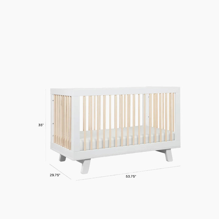 Babyletto Hudson 3-in-1 convertible crib in White/Washed Natural