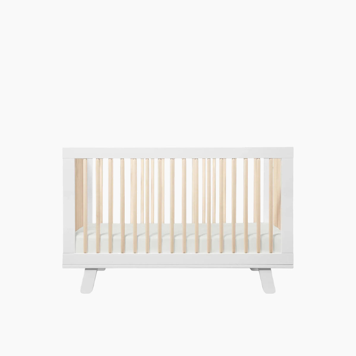 Babyletto Hudson 3-in-1 convertible crib in white and washed natural finish