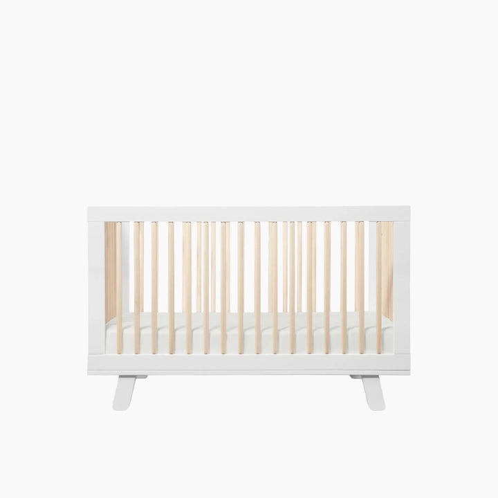 Babyletto Hudson 3-in-1 convertible crib in white and washed natural finish