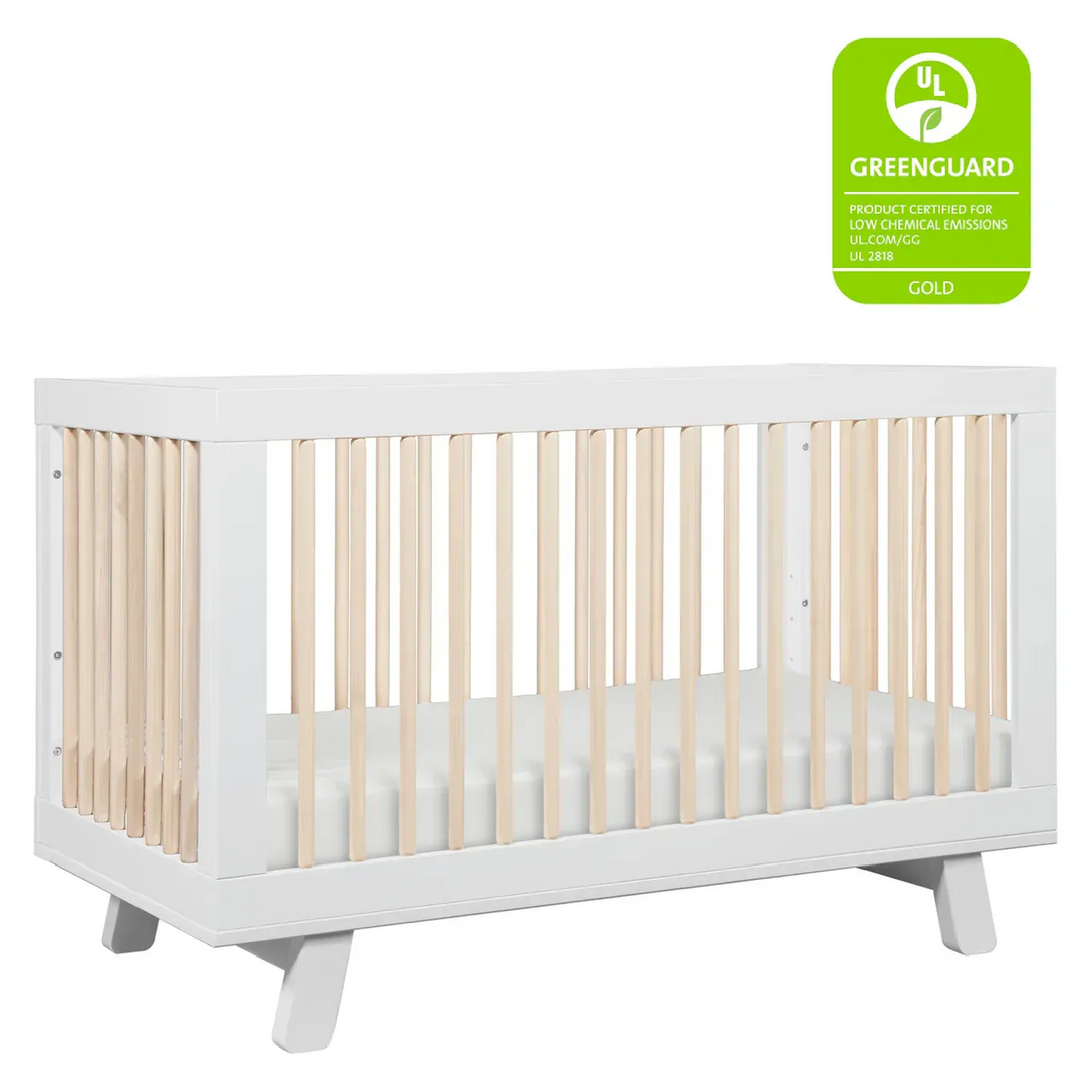 Babyletto Hudson 3-in-1 convertible crib in White/Washed Natural