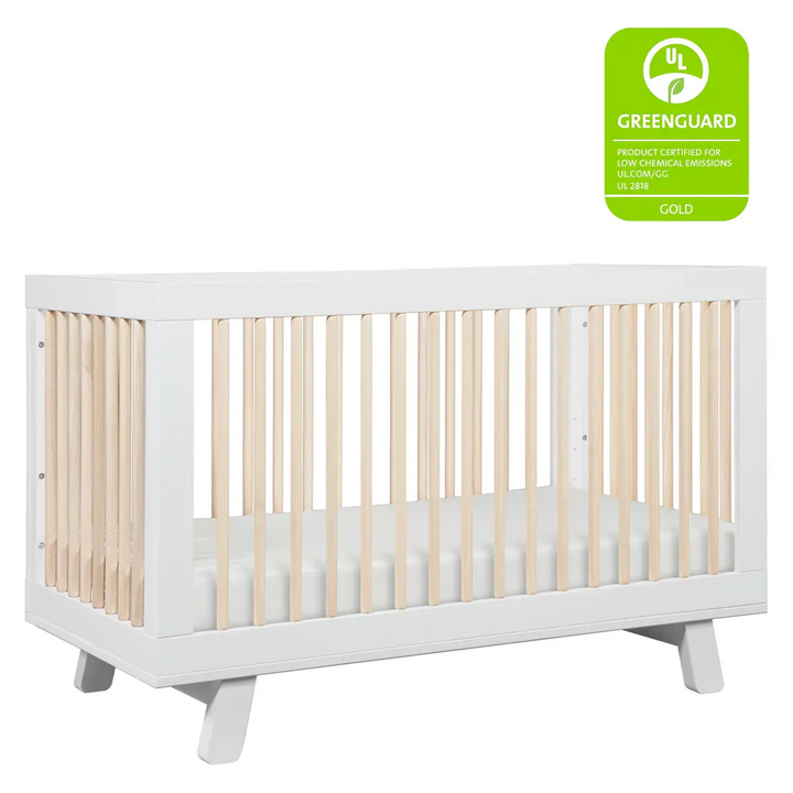 Babyletto Hudson 3-in-1 convertible crib in White/Washed Natural