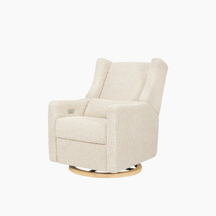 Babyletto electronic recliner and swivel glider in Teddy Loop fabric