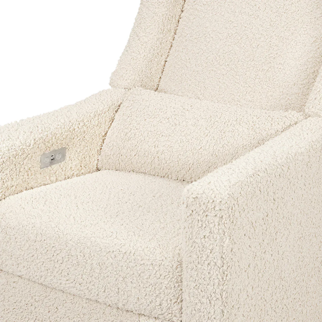 Babyletto electronic recliner and swivel glider in Teddy Loop