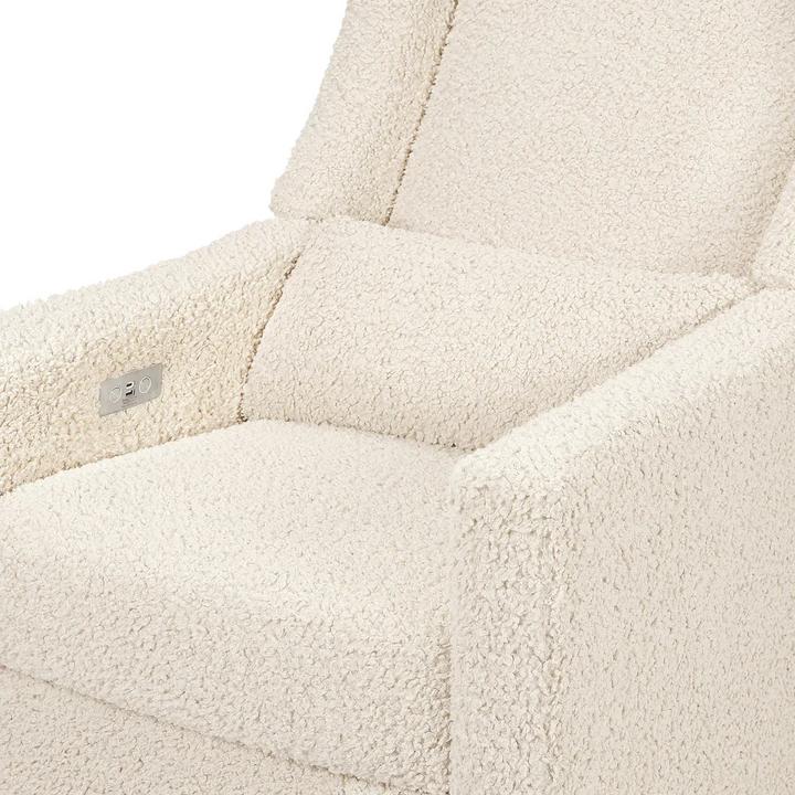 Babyletto electronic recliner and swivel glider in Teddy Loop