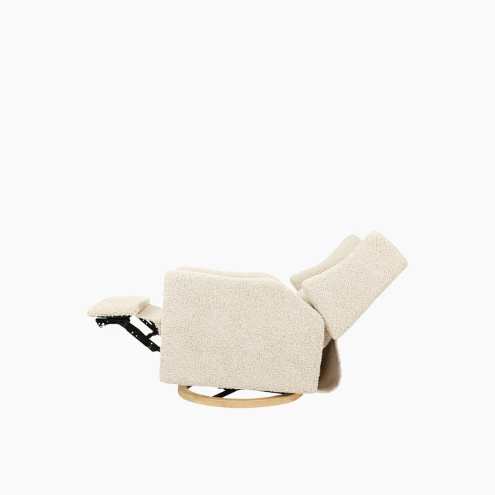 Babyletto electronic recliner and swivel glider in Teddy Loop