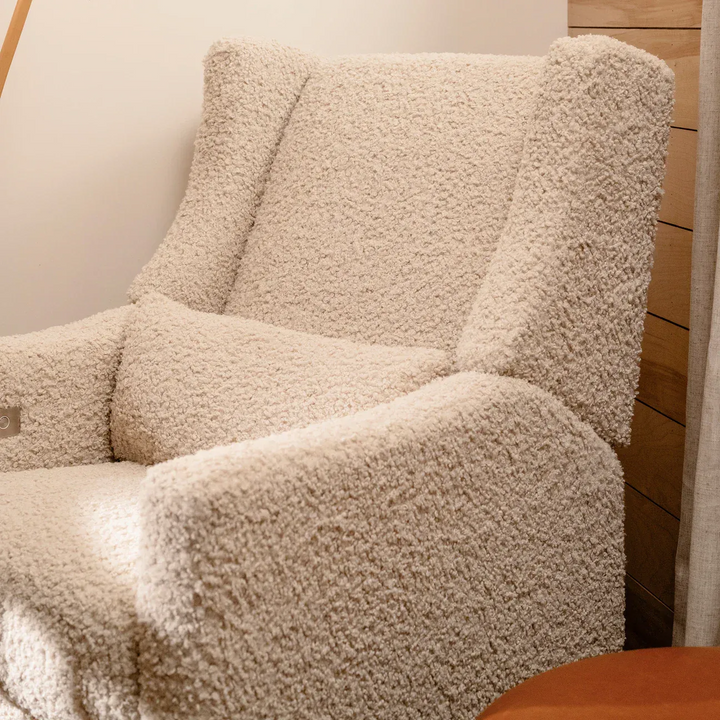 Babyletto electronic recliner and swivel glider in Teddy Loop