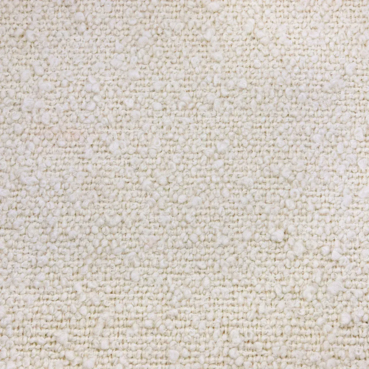 Babyletto ottoman in ivory boucle with golden base
