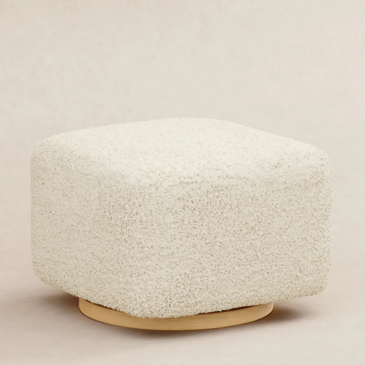 Babyletto Teddy Loop gliding ottoman with light wood base