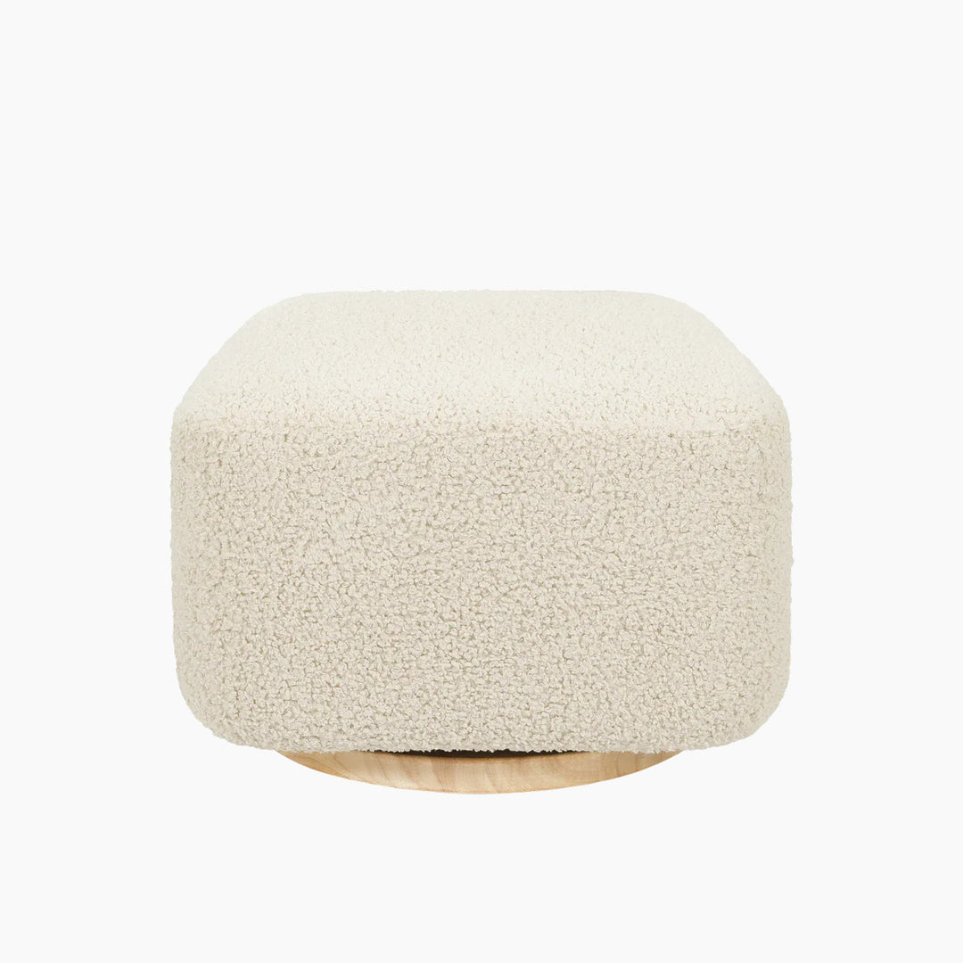 Babyletto Teddy Loop gliding ottoman with light wood base