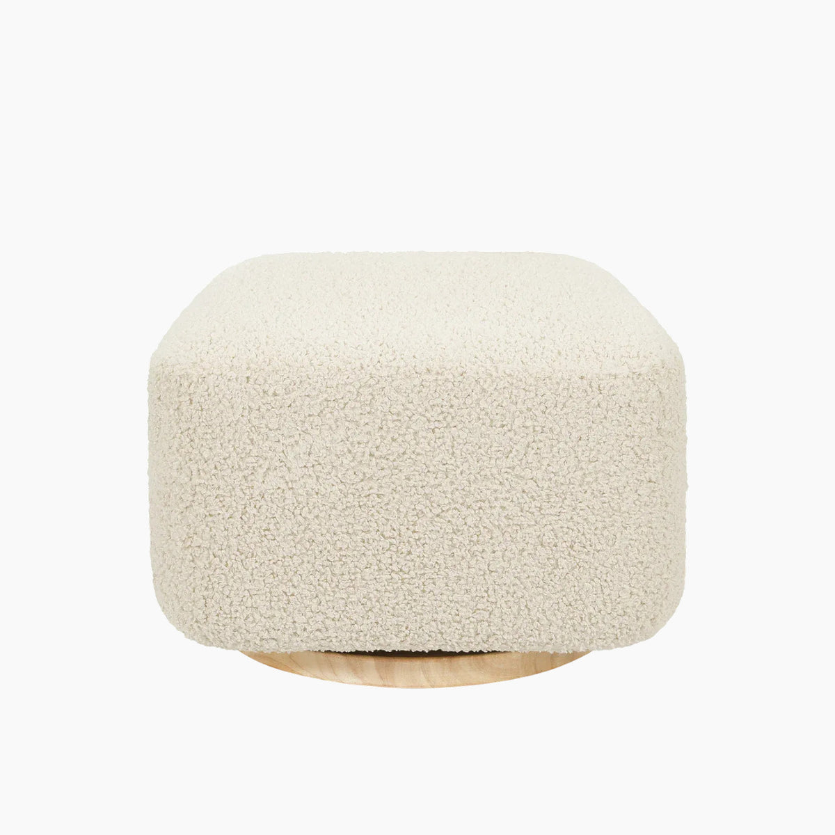 Babyletto Teddy Loop gliding ottoman with light wood base