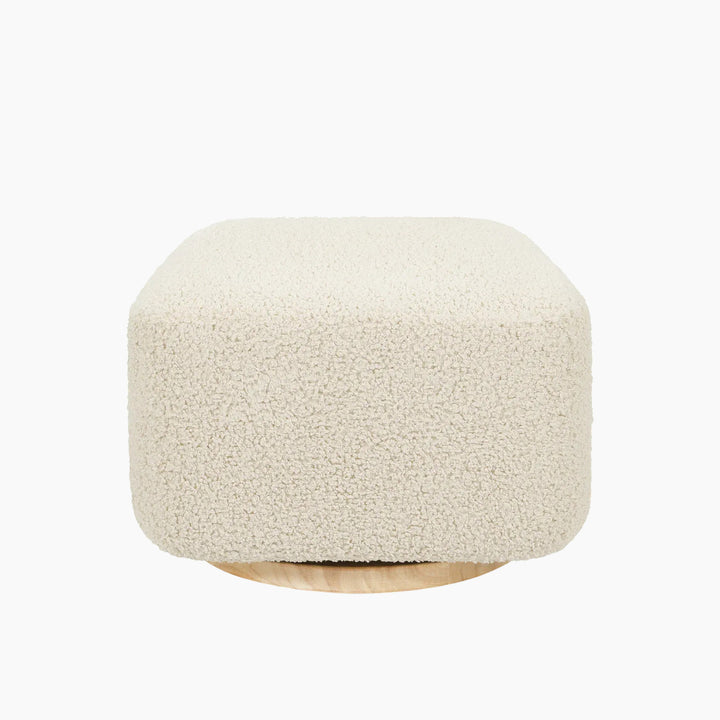 Babyletto Teddy Loop gliding ottoman with light wood base