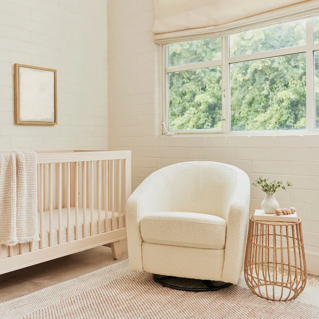 Babyletto Madison swivel glider in boucle