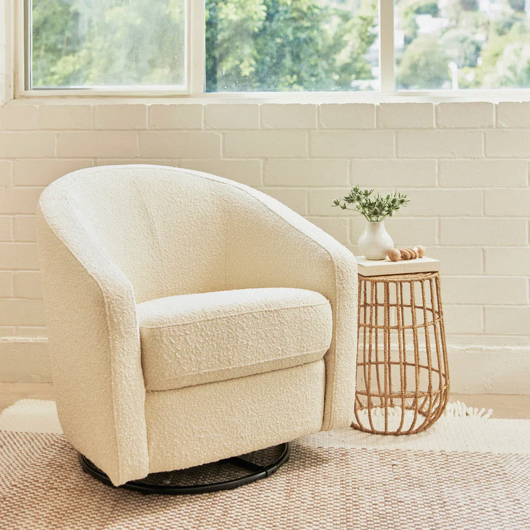 Babyletto Madison swivel glider in boucle