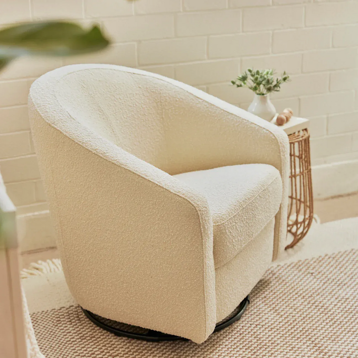 Babyletto Madison swivel glider in boucle
