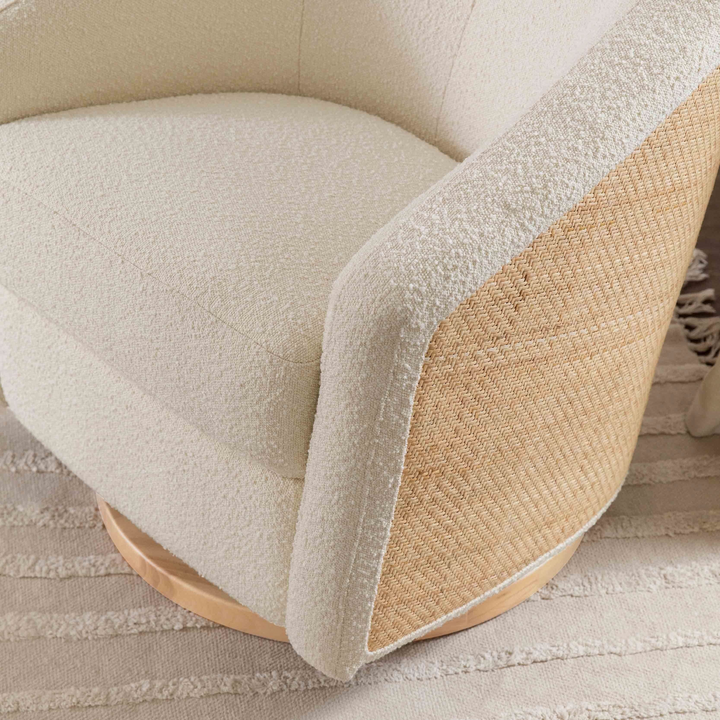 Babyletto Madison swivel glider in boucle