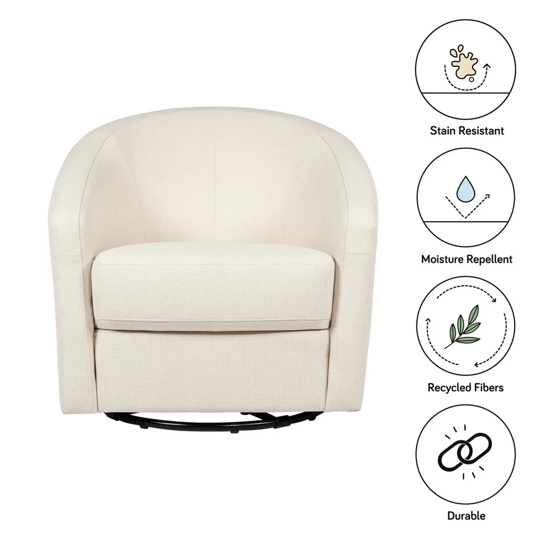 Babyletto Madison swivel glider in eco-performance fabric