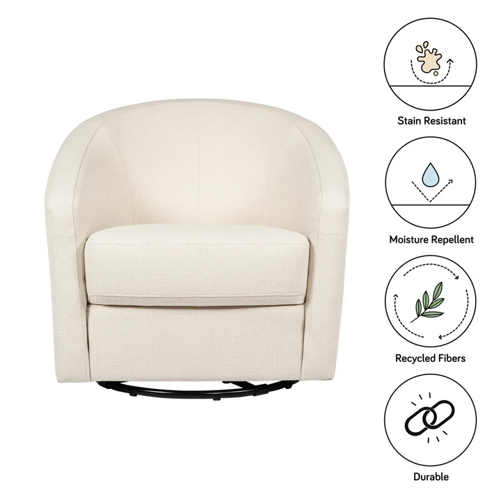 Babyletto Madison swivel glider in eco-performance fabric