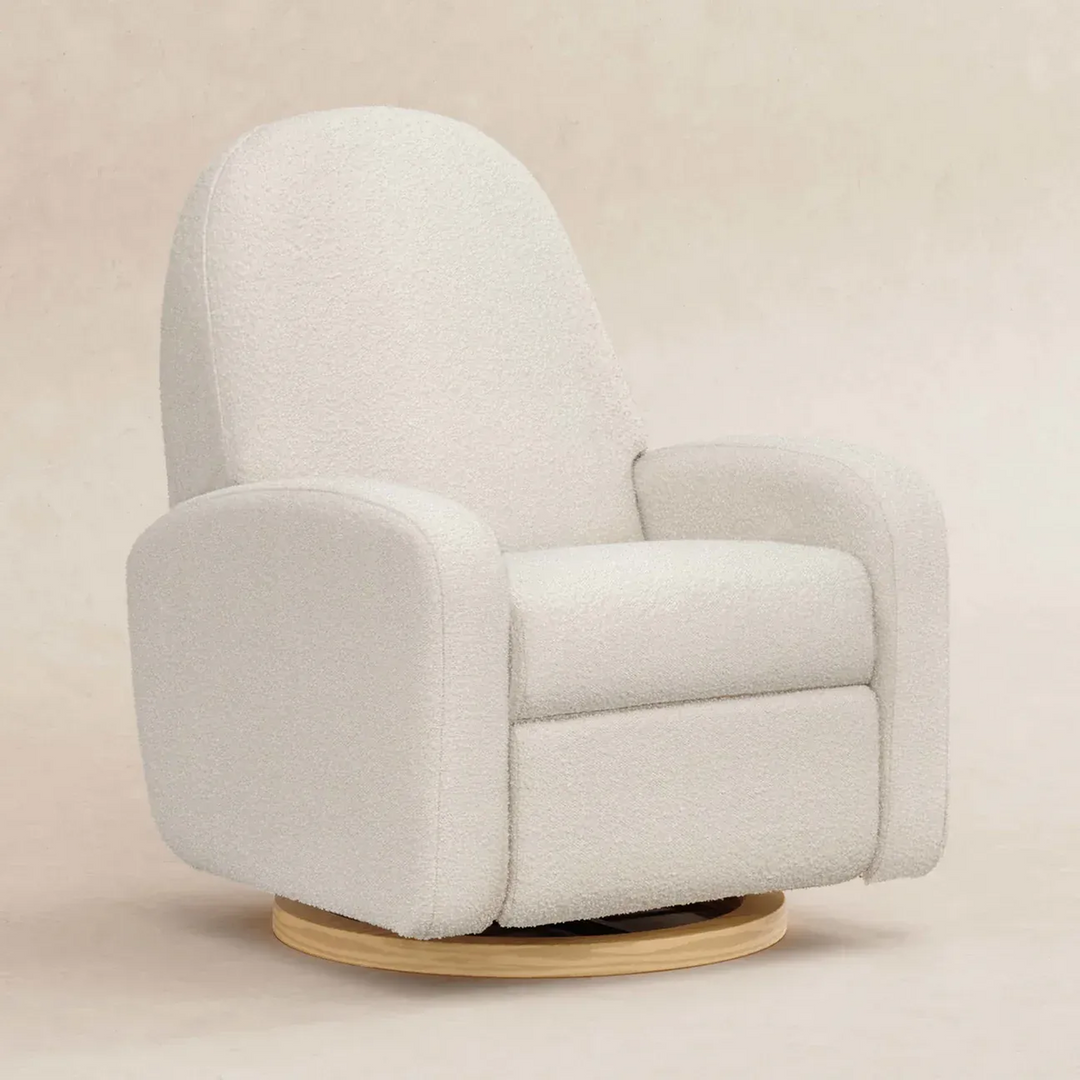 Babyletto Nami electronic recliner and swivel glider in Boucle