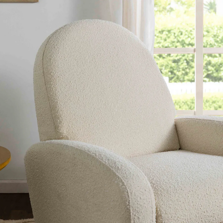 Babyletto Nami electronic recliner and swivel glider in Boucle