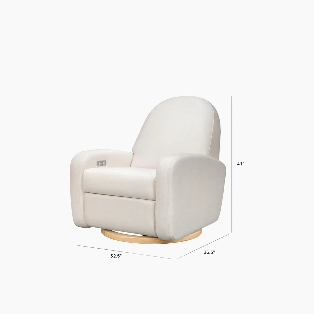 Babyletto Nami electronic recliner and swivel glider in Eco-Performance Fabric