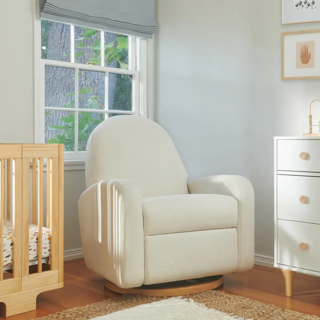 Babyletto Nami electronic recliner and swivel glider in Eco-Performance Fabric