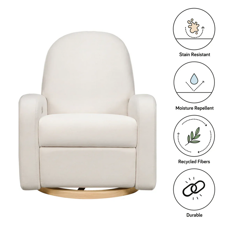Babyletto Nami electronic recliner and swivel glider in Eco-Performance Fabric