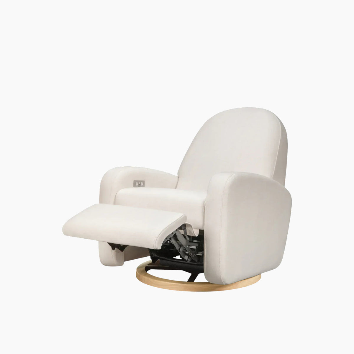 Babyletto Nami electronic recliner and swivel glider in Eco-Performance Fabric