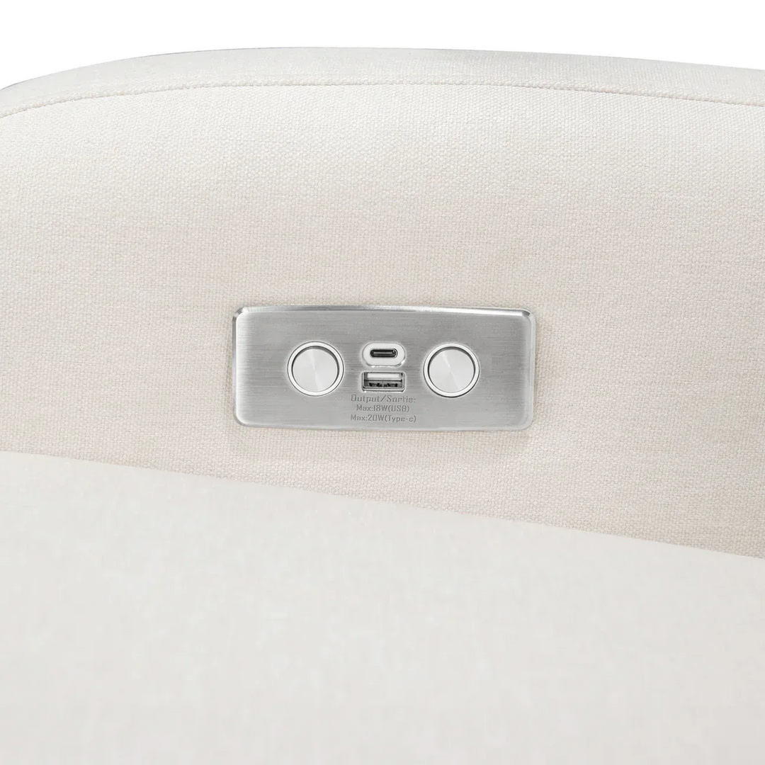 Babyletto Nami electronic recliner and swivel glider in Eco-Performance Fabric